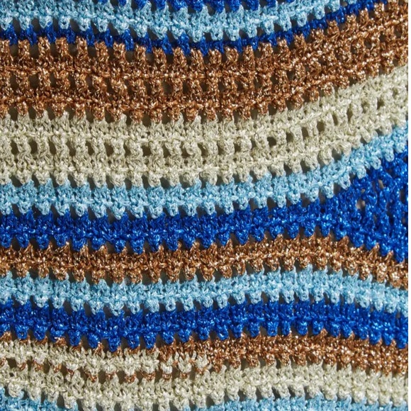 NWT FARM Rio Multi Waves metallic knit maxi skirt AND top - Picture 6 of 13